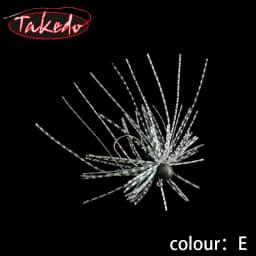 TAKEDO TK114 1.8G - 5G ZITHER RUBBER JIG Spinnerbait Blades Silicone Skirt Saltwater Resin Tungsten Jig Head Spinner Rubber Jig