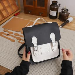 Retro Handmade Backpack Messenger Bag Hand Stitching Sew DIY Material Customized Cambridge Woven Bag Large Capacity