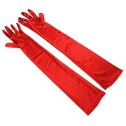 Women Long Section Imitate Satin Banquet Dance Dinner Show Cosplay Retro Style Soft Elasticity Solid Sexy Etiquette Gloves
