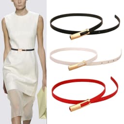 Classical Thin PU Leather Women Belts Gold Metal Buckle Waist Belt Luxury Black White Belt Waistband Dress Coat Jeans Straps