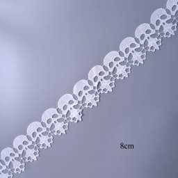 1Yard White Black Skull Lace Fabric Trim Embroidery Applique for Sewing Cloth Craft Garment Accessories Supplies 8CM Wide