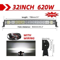 CO LIGHT 22" 32" 42" 52"inch Led Light Bar Work Light 12D 420W 620W 820W 1020W 2-Row 4x4 Truck ATV Car Offroad Driving Lig