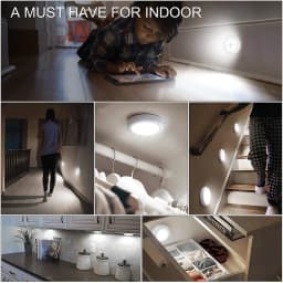PIR Motion Sensor LED Night Light Battery Powered Night Lamp For Kitchen Cabinet Wardrobe Lamp Staircase Wireless Closet Lights