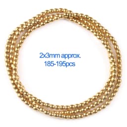 AAA+ Color Retention Gold Plated Natural Hematite Beads Round Cube Cylinder Loose Rondelle Beads For Jewelry Making DIY Bracelet