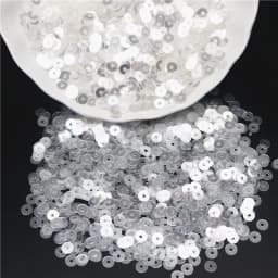 3mm 4mm 5mm 6mm Transparent Crystal Sequin Cup Flat Round PVC Loose Sequins for Diy Handmade Sewing Accessories 10g