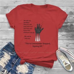 This is Commander Shepard Women Tshirts Mass Effect Game Gothic Vintage Female Clothing Large Cotton Graphic Clothes
