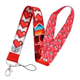 LB3010 Pink Love Neck Strap Lanyard for Key ID Card Cell Phone Straps USB Badge Holder DIY Neck Strap Hang Rope Rainbow Keychain