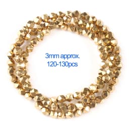 AAA+ Color Retention Gold Plated Natural Hematite Beads Round Cube Cylinder Loose Rondelle Beads For Jewelry Making DIY Bracelet
