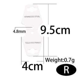 50pcs Display Cards for Necklace Bracelet Earrings Ear Studs Cardboard Package Hair Clips White Craft Hang Tag Card Wholesale
