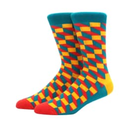 Male Tide Brand men cotton Socks Gradient Color summer Style long wedding sock Men's High Funny Happy Business Socks man sox