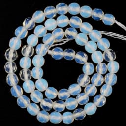 Natural Faceted Opal Stone Spacer Loose Round Beads For Jewelry Making 4-12 MM DIY Bracelets Accessories Wholesale