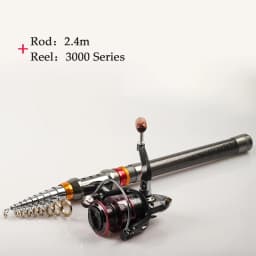 fishing rod and reel combo set casting 1.8-3.6m telescopic carbon fishing rods spinning fishing reel Short travel stick bait set