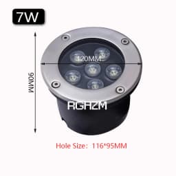 Waterproof Led Light Garden Underground Lamps 3W 5W 7W 9W IP68 Outdoor Buried Path Spot Recessed Ground Lighting 85-265V DC12V