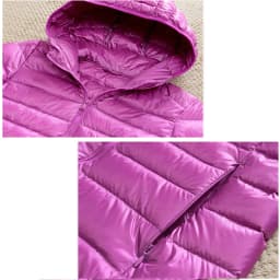 Down Parka Women Ultra-light Thin Down Jacket 2024 Autumn Winter Slim Short Hooded Warm White Duck Down Coat Women's Outerwear
