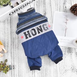 Knit High Neck Dog Sweater Jacket Winter Thick Pet Tracksuit Overall Pink Blue S XXL Down Outdoor Wear Pomeranian Shih Tzu Goods