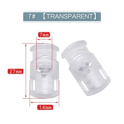 New 10pcs Cord Lock Plastic Stopper Cord Ends Toggles Clip Buckle Button Clear Frost Shoelace Sportswear DIY Bag Accessories