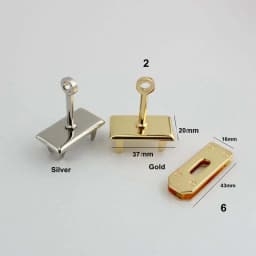40pcs 5pcs Repair high end lock seat female package lock buckle twist bag hardware accessories platinum bag lock Arch bridge