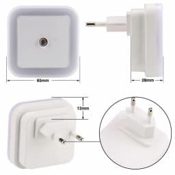 Mini Cute Wall Plug-in LED Night Light Auto Sensor Bedside Lamp For Bedroom Kid's Room Hallway Corridor Stairs EU/US 110V 220V