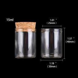 12 pieces/lot 15ml 20ml 25ml 30ml 40ml 45ml 50ml 55ml 60ml Glass Test Tubes With Cork Stopper Wishing Bottles for Art DIY Crafts