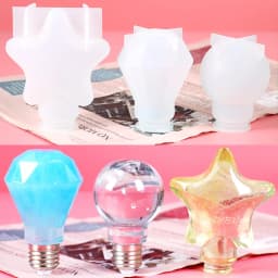 DIY Crystal Epoxy Resin Mold One-in-one Ball Small Night Lamp Multi-size Round Night Light Set Silicone Molds For Epoxy Resin