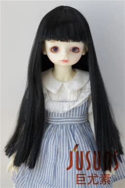 JD056 1/12 1/8 1/6 1/4 1/3 OB11 YOSD MSD SD Blythes Long Straight Hair With Full Bang Doll Wig 18"AG Doll Accessories