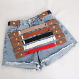 Kids Heart Buckle-Free Elastic Belt Adjustable Stretch Canvas Belt Boys Girls Casual Jeans Pants Dresses Children Belts