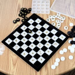 Handmade Chess Set and Checker Game Board Resin Casting Mold International Checkers Toy Silicone Mould Epoxy Resin Craft