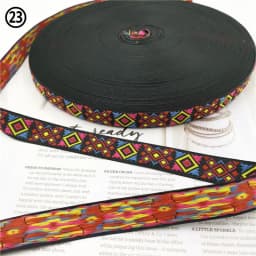 5 Yards 0.78 Inch 20MM Hundreds Styles Geometric Woven Jacquard Embroidered Ribbons DIY Apparel Wrapping Trim Sewing Accessories