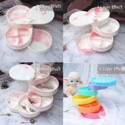 Teardrop Shape Rotating Jewelry Box Resin Casting Mold 3-Tiered Tray Jewelry Storage Organizer Silicone Mold Art Craft Tools