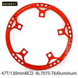 Chainring Litepro 130BCD 47/53/56/58T BMX Chainring Folding Bicycle Chainwheel Protector Bike Crankset Tooth Folding Bike Parts