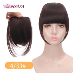 Synthetic Bangs Clip-in Hair Extensions Thick Bangs Hairpieces for Women Daily Heat Resistant Fake Bangs