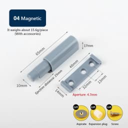 Kitchen Cabinet Catches Door Stop Drawer Damper BuffersSoft Quiet Close with Srews Invisible Handle Home Furniture Hardware