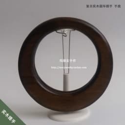One Pair Wooden Handle Obag DIY Bag Parts And Accessories Round Ring Wood Hanger O Shape Torus Bag Handle Wholesale