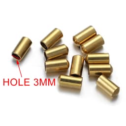 10pcs/lot Stainless Steel end bead caps Leather Cord Clasp Crimp Tips for Necklace Bracelet Connectors Jewelry Making Supplies