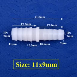5~200pcs 4~12mm To 2.4~9mm PE Plastic Pagoda Reducing Direct Connector Aquarium Tank Air Pump Adapter Irrigation Pipe Hose Joint