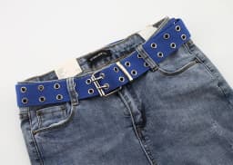 7 Colors! 105cm Solid Canvas Double Row Hole Belt for Men Women Punk Style Waistband for Jeans Pants Trousers 2020 New belt gift