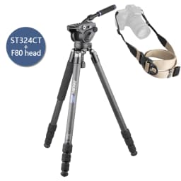 ST324CT/CF Professional 10 Layers Carbon Fiber Tripod for DSLR Camera Video Camcorder Birdwatching Heavy Duty Stand Bowl Adapter
