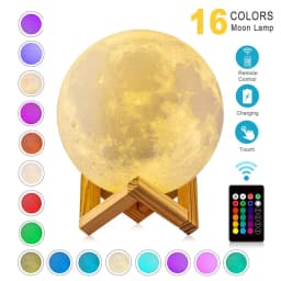 ZK20 LED Night Light 3D Print Moon Lamp Rechargeable Color Change 3D Light Touch Moon Lamp Children's Lights for Dropshipping