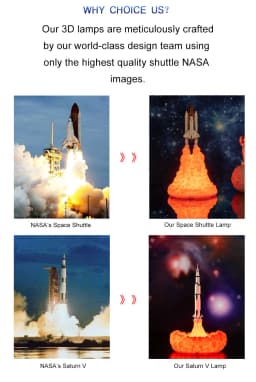 C2 Dropship 3D Print Galaxy LED Night Light Space Shuttle Rocket Lamp Saturn V Lamp For Space Lovers USB Charging Switch Control
