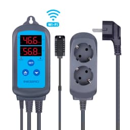 INKBIRD IHC-200/IHC-200-Wifi Humidity Controller Smart App Control Dual Digital Display Hygrometer Socket with High Low Alarm
