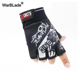 Men's Half Finger Gloves Wolf Pattern Sports Tactical Gloves Slip-resistant Antiskid Cycling Bike Gym Fitness Semi-finger Gloves
