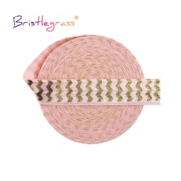 BRISTLEGRASS 2 5 10 Yard 5/8" 15mm Evil Eye Hamsa Hand Foil Print Fold Over Elastics FOE Spandex Bands Tape Hair Tie Sewing Trim