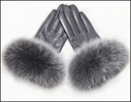 High-end Women's Colored Fox Fur Gloves Touch Screen Natural Leather Sheepskin Cycling Driving Winter Warm Plush Thick Mink Fur