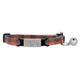 Plaid Cat Collar Personalized ID Small Dog Collars Safety Buckle Free Engraving Adjustable with Bell for Puppy Kittens Necklace