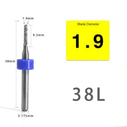 VACK 10Pcs/lot Endmill 0.5-3.175mm Corn Carbide Tungsten PCB Milling Cutter Set PCB Machine Router Bit Engraving End Mill Tools