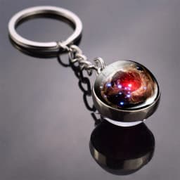 Helix Nebula Planet Keychain The Andromeda Galaxy Art Picture Glass Ball Pendent Keychain Star Keyring Astronomy Gift