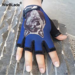 Men's Half Finger Gloves Wolf Pattern Sports Tactical Gloves Slip-resistant Antiskid Cycling Bike Gym Fitness Semi-finger Gloves