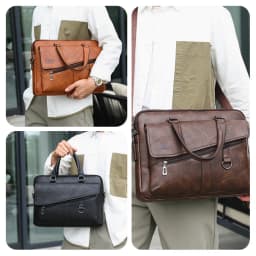 JEEP BULUO Men Briefcase Split Leather Laptop New Bag 14" PC Doctor Lawyer Computer Bag Totes Male Vintage Business Men Bags