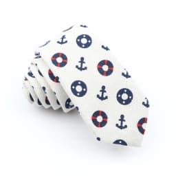High Quality Cute Linen Cartoon Tie For Men Cat Polar Bear Watermelon Waves Printed Funny Gift Animal Narrow Striped Slim Cravat