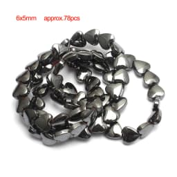 Natural Stone Hematite Beads Flat Round Disc Oval Heart Square Circle Loose Spacer Beads For Necklace Bracelet Making